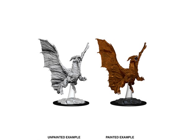 D&D Figur Nolzur Young Copper Dragon Nolzur's Marvelous Miniatures - Ej målad 