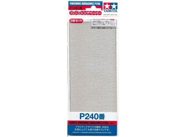 Tamiya Finishing Abrasives P240 - 3 stk 