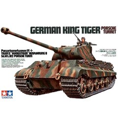 German King Tiger Porsche Turret Tamiya 1:35 Byggsats