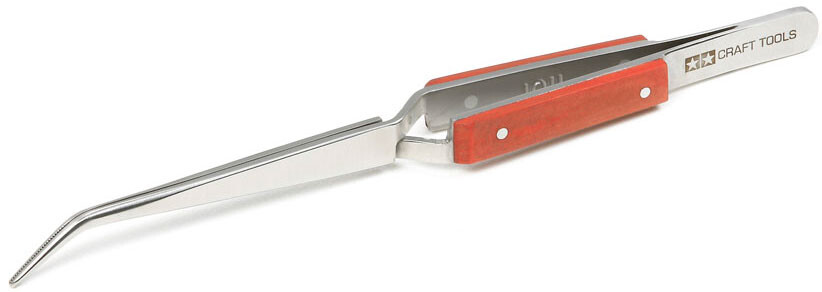Pinsett Reverse Action Angled Tweezers Tamiya Pincett vinklad med omvänt grepp