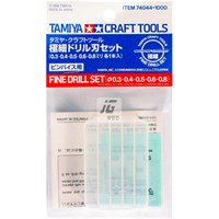Borsett Fine Drill Set 5 bor 0,3-0,8 mm Tamiya