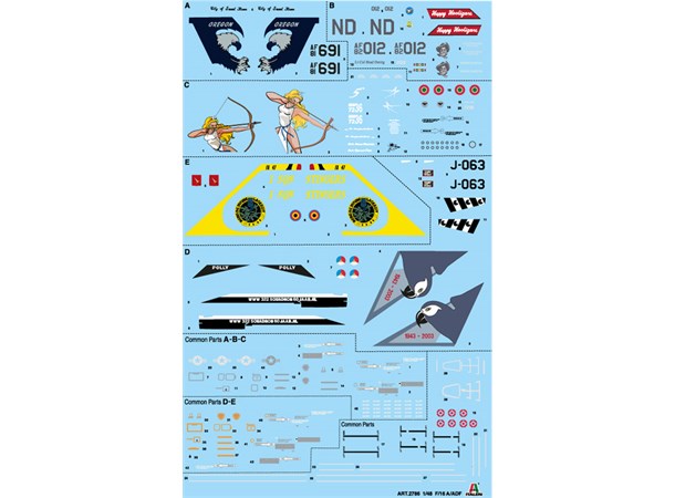 F-16 A Fighting Falcon 31,5 cm Italeri 1:48 Byggsats 