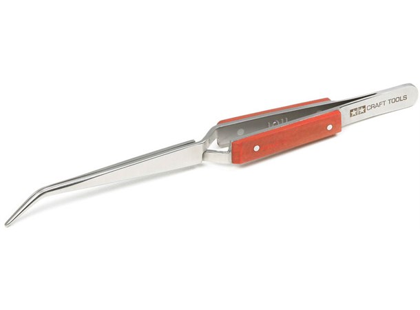 Pinsett Reverse Action Angled Tweezers Tamiya Pincett vinklad med omvänt grepp 