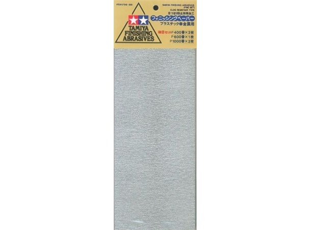Tamiya Finishing Abrasives Fine Ver 1 2x400 - 1x600 - 2x1000 Sandpapper 