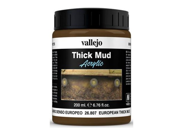 Vallejo Texture European Mud 200ml Thick Mud Texture Acrylic