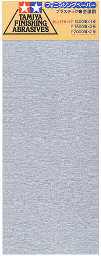 Tamiya Finishing Abrasives Fine Ver 2 1x1200 - 2x1500 - 2x2000 Sandpapper