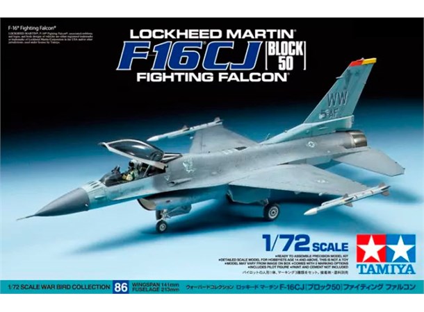 Lockheed F-16CJ Block50 Fighting Falcon Tamiya 1:72 Byggsats