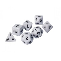 RPG Tärningsats Vit Standard 7 st D4,6,8,10 12 och D20 CHX 25401