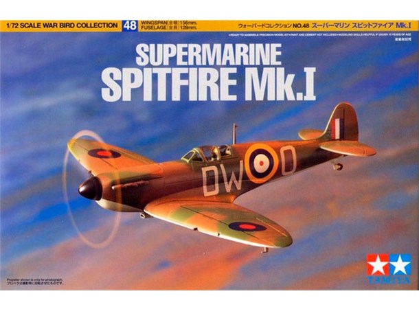 Supermarine Spitfire Mk.I 1:72 Tamiya 1:72 Byggsats 
