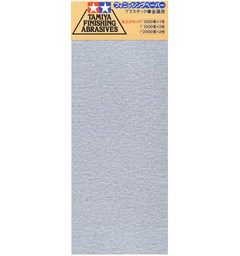 Tamiya Finishing Abrasives Fine Ver 2 1x1200 - 2x1500 - 2x2000 Sandpapper