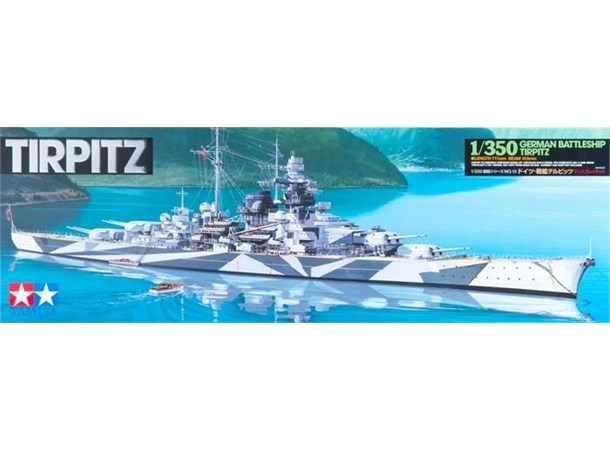 German Battleship Tirpitz Tamiya 1:350 Byggsats 