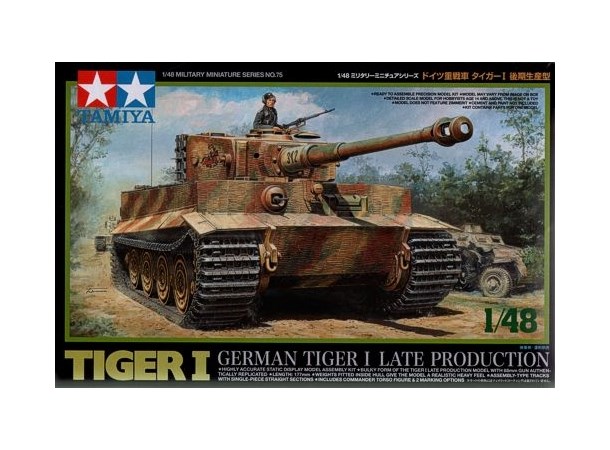 German Tiger I Late Production Tamiya 1:48 Byggsats 