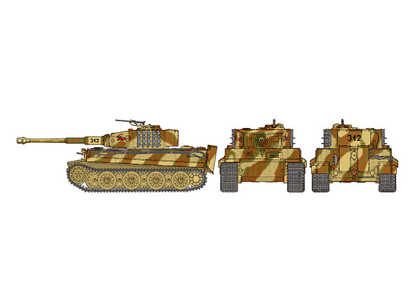 German Tiger I Late Production Tamiya 1:48 Byggsats 