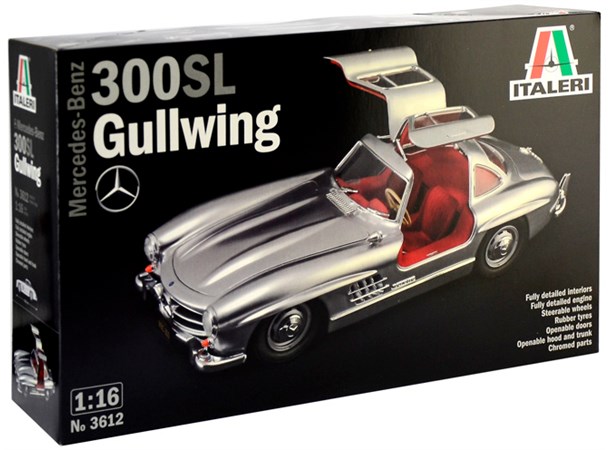 Mercedes-Benz 300 SL Gullwing 1:16 Italeri 1:16 Byggsats 