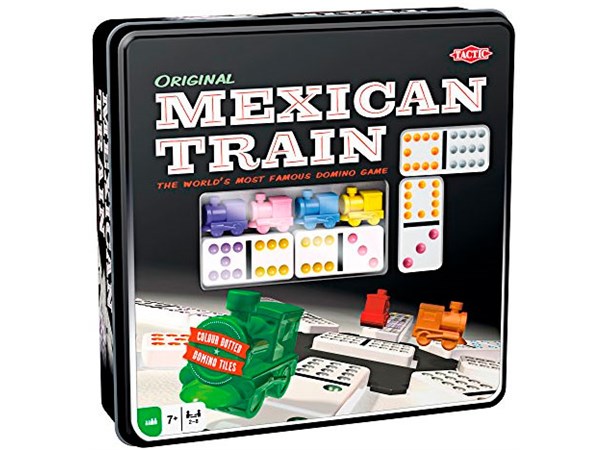 Mexican Train Domino Original Brettspill Metallboks