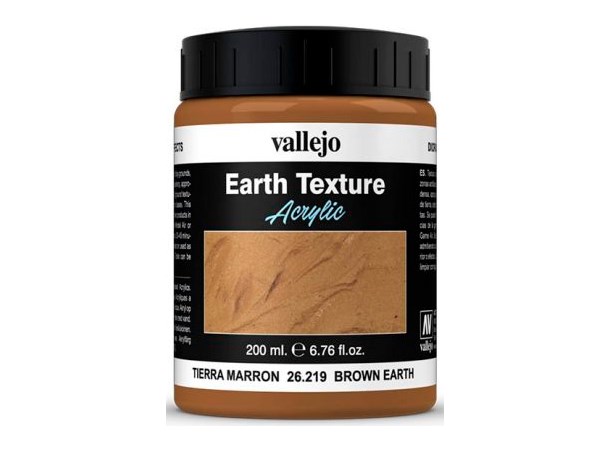 Vallejo Texture Brown Earth 200ml Earth Texture Acrylic