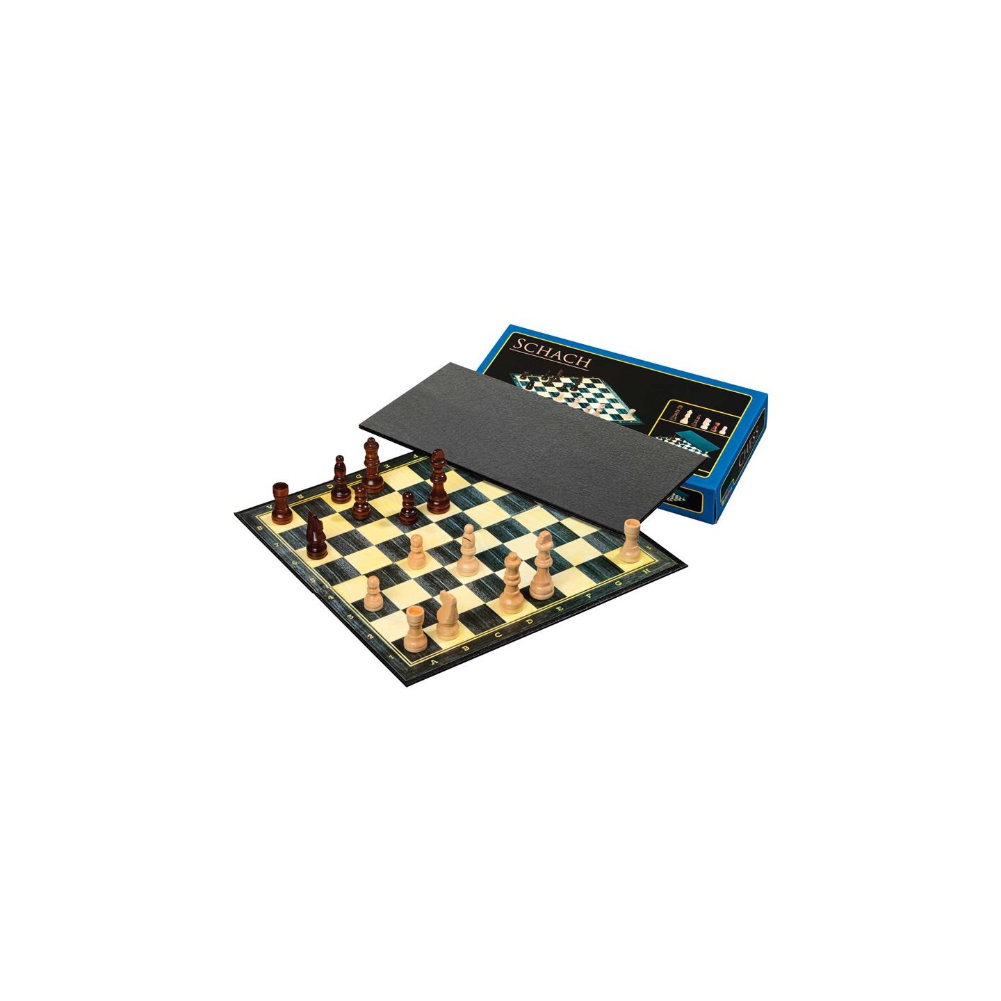 Schack m/ pjäser Tunt bräde 29cm Fältstorlek 30 mm - Kung 64mm