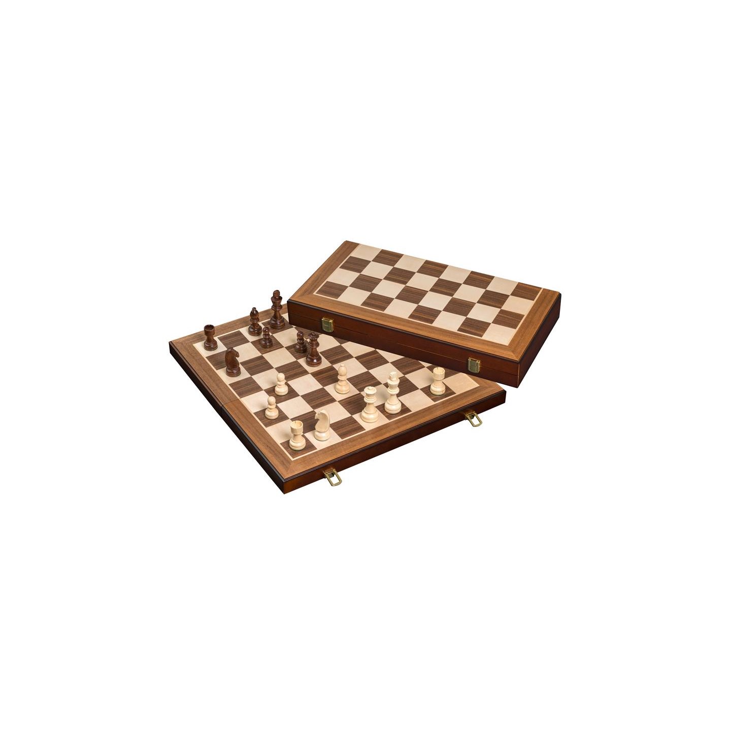 Schack Stora pjäser Turnering 52cm 55mm fält -  kung 98mm - Pjäsebox i trä