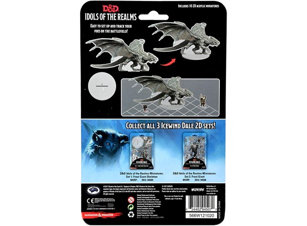 D&D Figur Idols 2D Icewind Dale Set 3 Young Adult White Dragon 