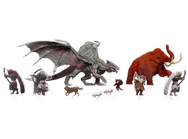 D&D Figur Idols 2D Icewind Dale Set 3 Young Adult White Dragon 