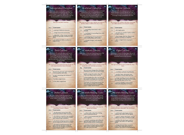 D&D Objects of Intrigue Underground Deck Dungeons & Dragons - Random Encounters 