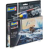 German Submarine Type VII C/41 Starter Revell 1:350 Byggsats Starter Set