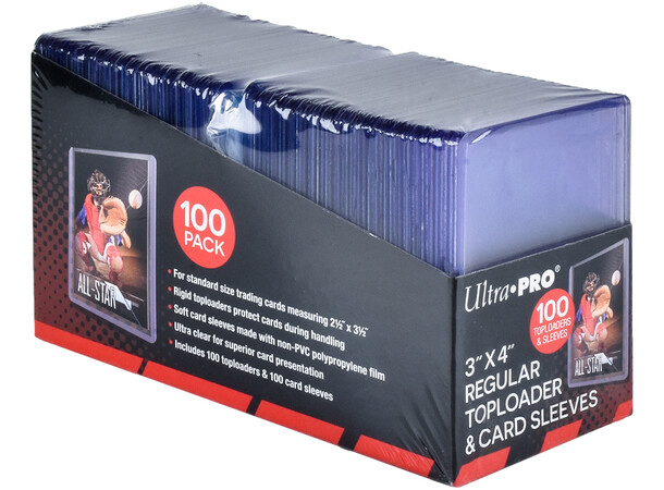 Toploader 35PT - 100 st 63,5 x 88,9 mm För värdefulla kort - Ultra Pro 