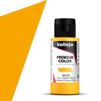 Vallejo Premium Fluo Golden Yellow 60ml Premium Airbrush Color - Fluorescent