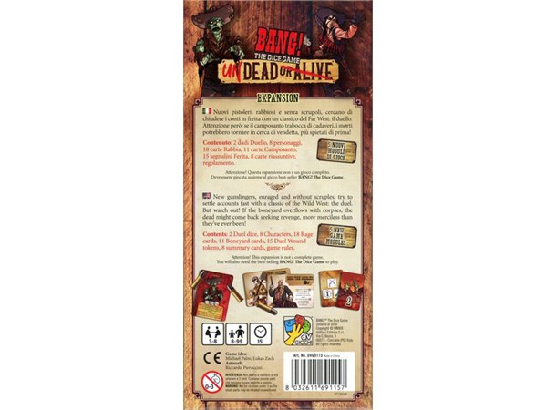 Bang Dice Game Undead Or Alive Expansion Expansion till Bang! Dice Game 