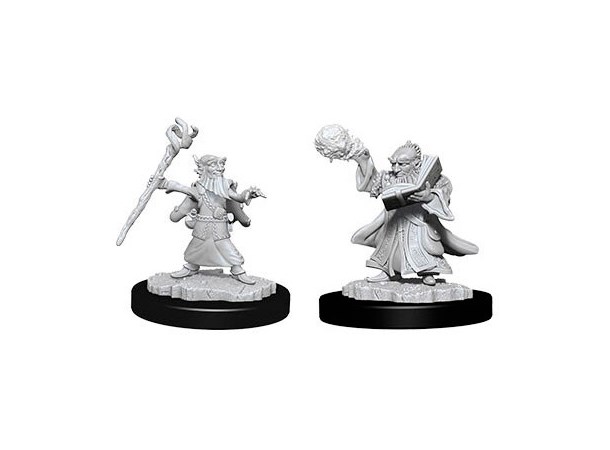 D&D Figur Nolzur Gnome Wizard Male Nolzur's Marvelous Miniatures - Ej målad 