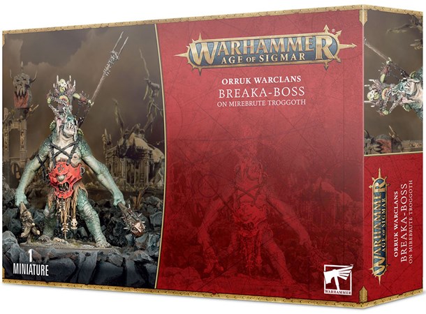 Orruk Warclans Breaka Boss on Mirebrute Warhammer Age of Sigmar 