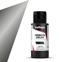 Vallejo Premium Metallic Black 60ml Premium Airbrush Color - Metallic