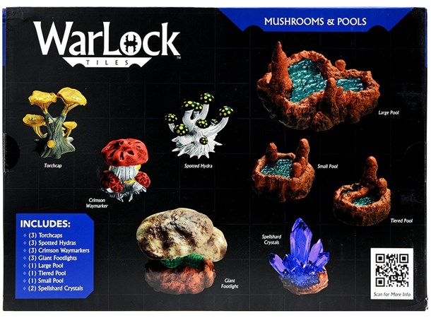 Warlock Tiles Caverns Mushrooms/Pools Accessory 
