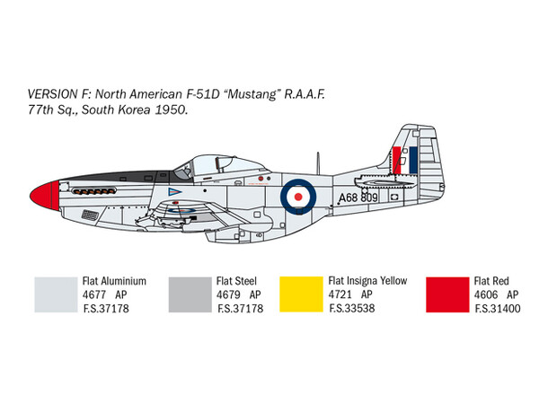 F-51D Mustang Korean War Italeri 1:72 Byggsats 