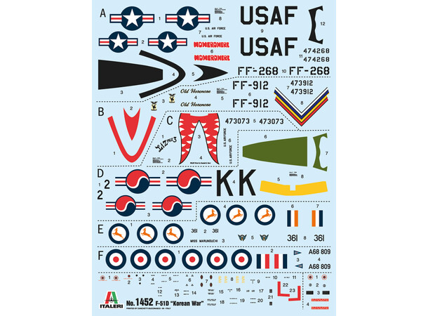 F-51D Mustang Korean War Italeri 1:72 Byggsats 