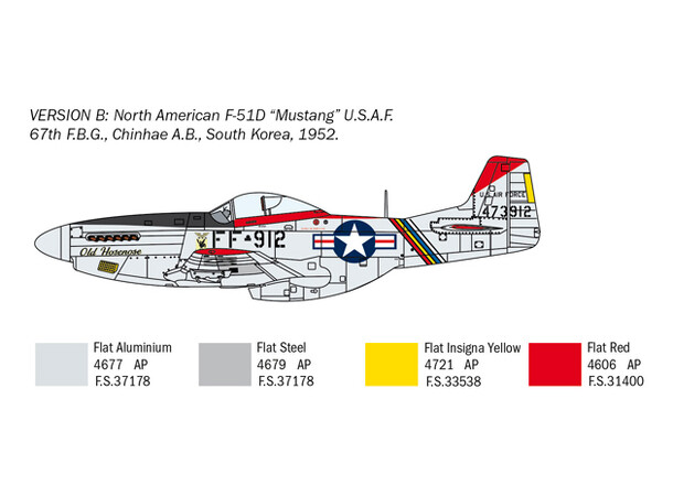 F-51D Mustang Korean War Italeri 1:72 Byggsats 