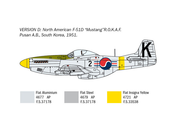 F-51D Mustang Korean War Italeri 1:72 Byggsats 