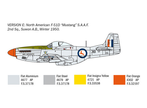 F-51D Mustang Korean War Italeri 1:72 Byggsats 