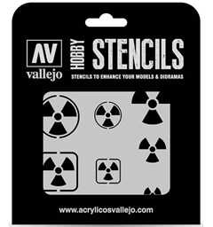 Hobby Stencils Radioactivity Signs Vallejo