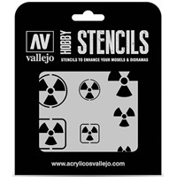 Hobby Stencils Radioactivity Signs Vallejo