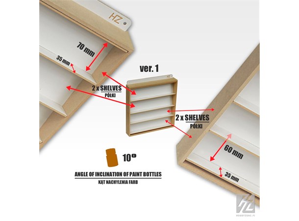 Hobbyzone Paint Hanger - 36mm 30 x 30 x 5 cm 