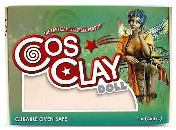 Cosclay Doll Sculpting Clay Faerie Light Hybrid Plastic / Rubber Polymer 0,45kg 
