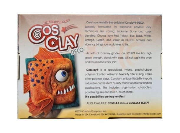 Cosclay Sculpting Clay Deco White Hybrid Plastic / Rubber Polymer 0,45kg 
