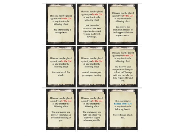 D&D Fates & Fortunes Deck Dungeons & Dragons - 52 kort 