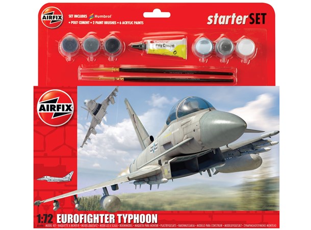 Eurofighter Typhoon Starter Set 22cm Airfix 1:72 Byggsats 