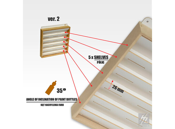 Hobbyzone Paint Hanger - 26mm 30 x 30 x 5 cm 