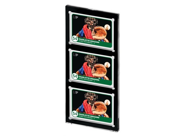 One Touch 3-Card Magnetic Holder 35pt Ultra Pro Black Border UV 