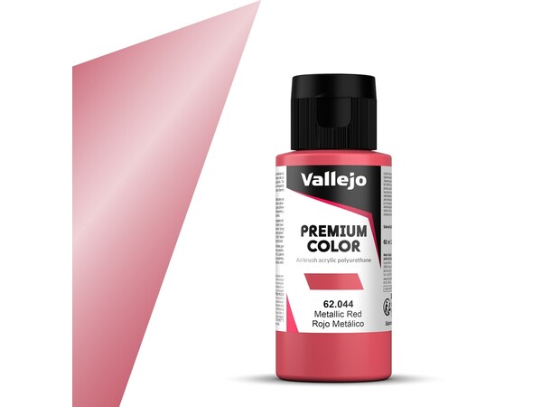 Vallejo Premium Metallic Red 60ml Premium Airbrush Color - Metallic 