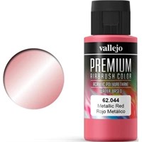 Vallejo Premium Metallic Red 60ml Premium Airbrush Color - Metallic