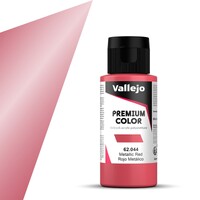 Vallejo Premium Metallic Red 60ml Premium Airbrush Color - Metallic